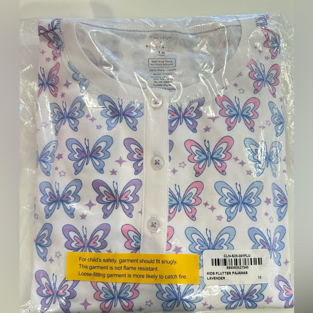 Roller Rabbit Kids Flutter Pajamas set lavender